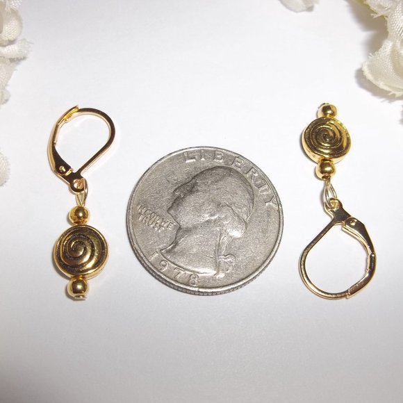 Small Earrings, Gold Earring, Minimalist Earring, Earring, Earring, Earring 8087 - Picture 3 of 8